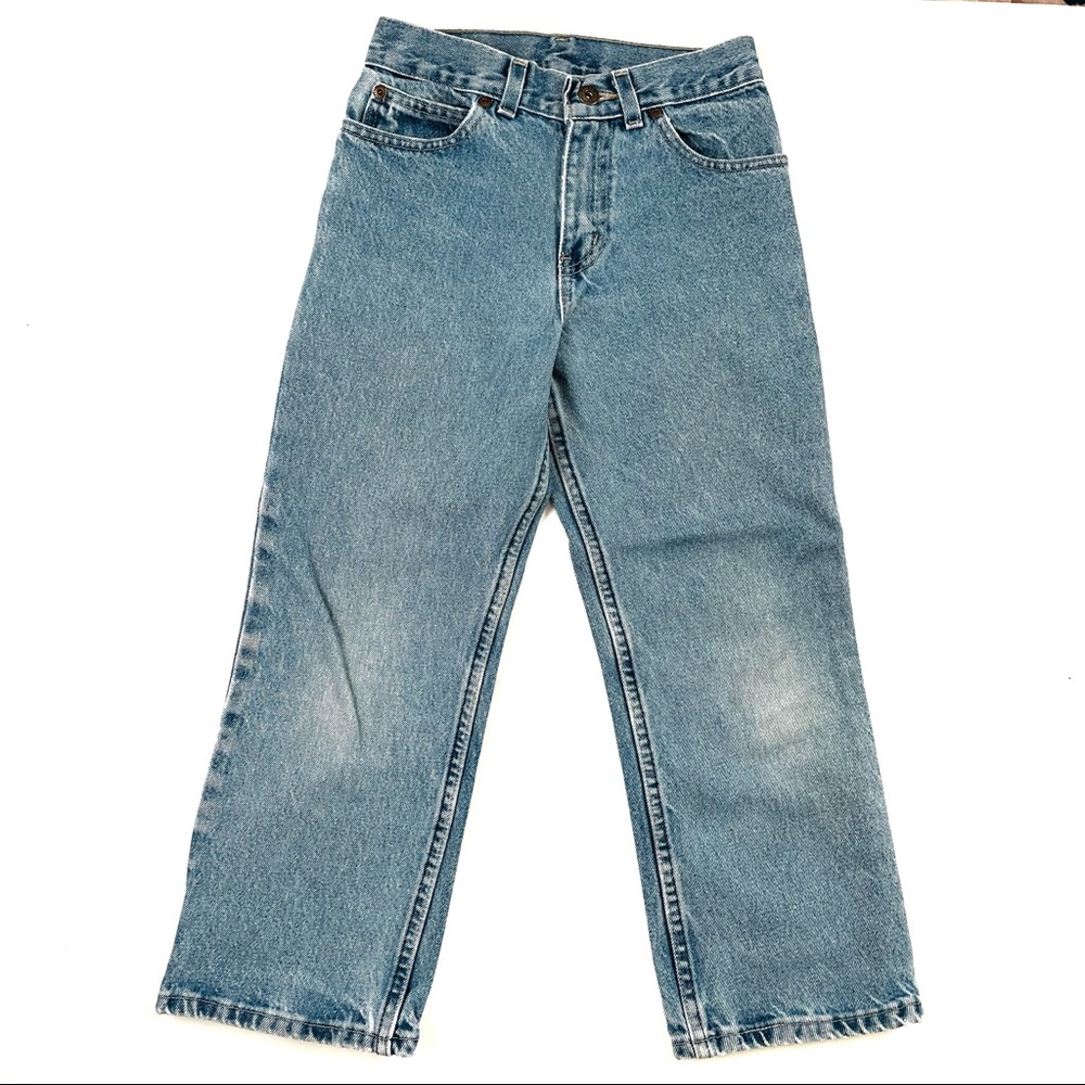 FADED GLORY Jeans Straight Leg Medium Wash Girls Size 8 Regular